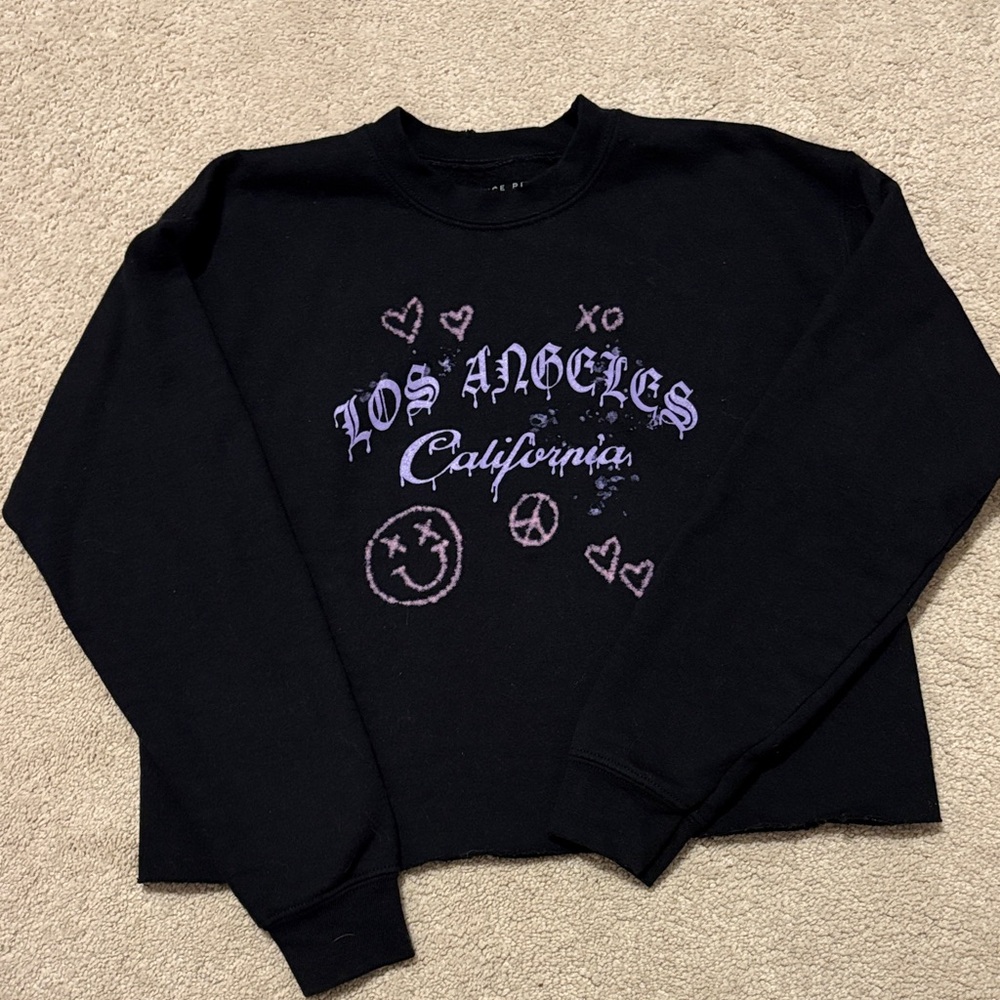 Prince Peter Collection Black Los Angeles Graphic Sweatshirt- size  L